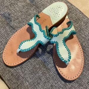 Jack Rogers teal sandals